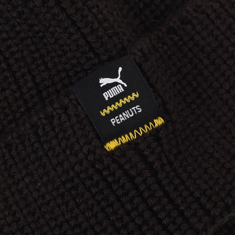  черная шапка PUMA x Peanuts Beanie 02326801 - цена, описание, фото 4